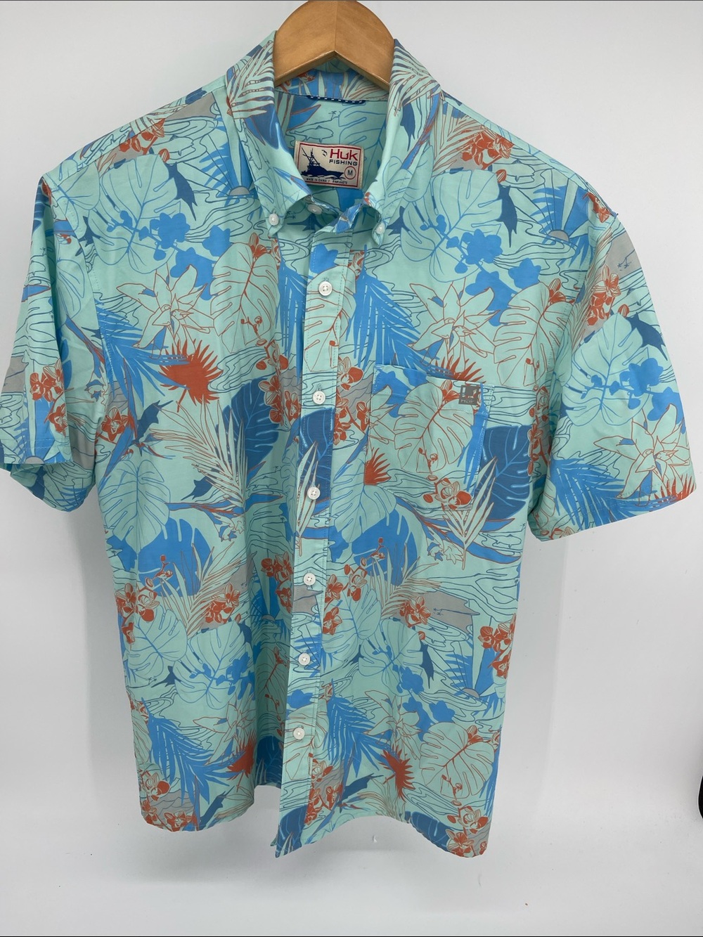 Huk Kona Botanical Men’s Fishing Shirt Medium